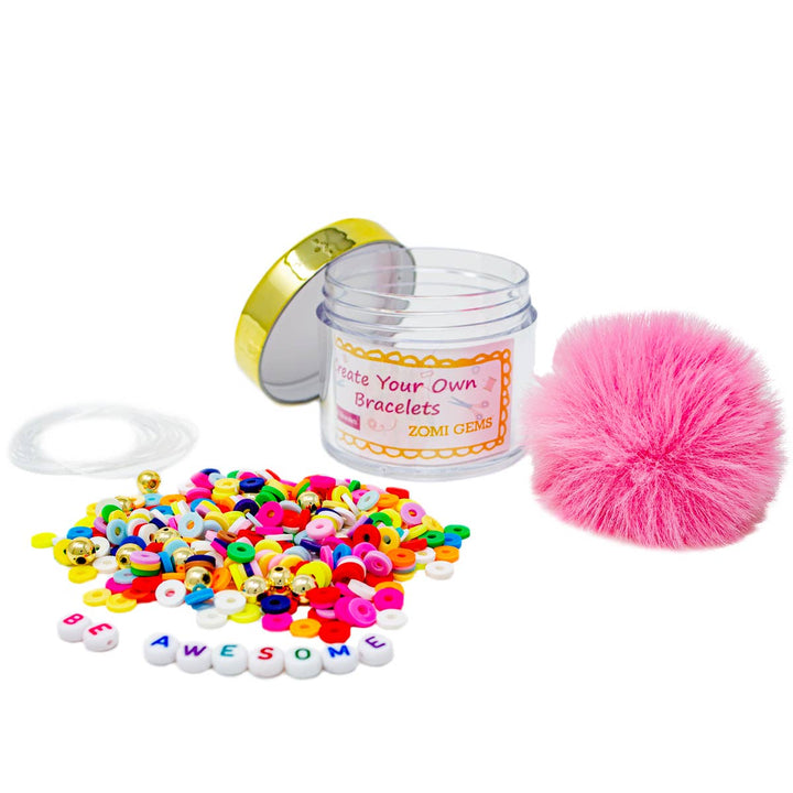 Tiny Treats and ZOMI Gems - DIY Disk Bead Message Bracelets - Rainbow