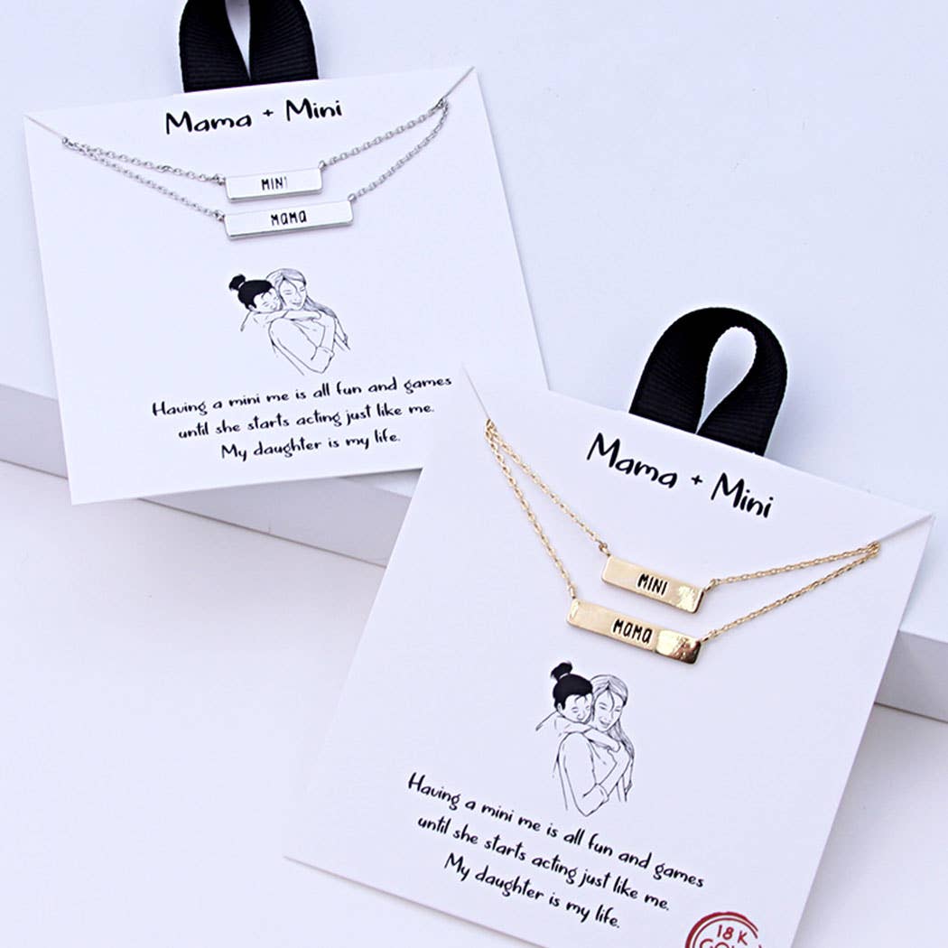 Fashion City - Gold-Dipped Mama Mini Necklace Set