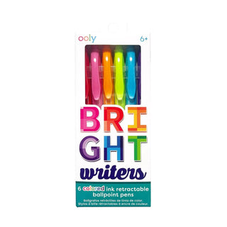 OOLY - Bright Writers Colored Ballpoint Pens - Set of 6