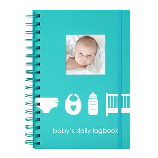 Pearhead Baby's Daily Logbook Planner, Teal