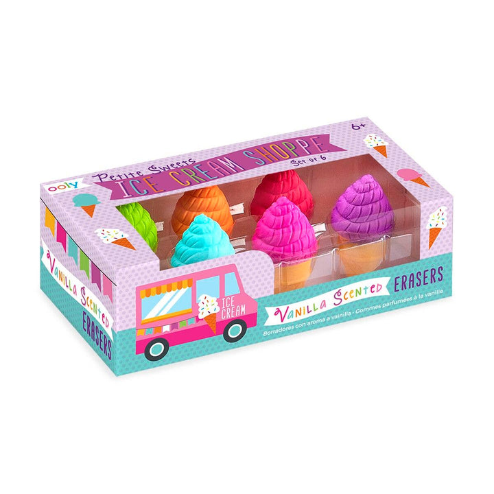 OOLY - Petite Sweets Ice Cream Shoppe Erasers - Set of 6