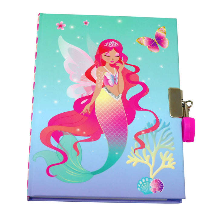 Pink Poppy USA - Shimmering Mermaid Strawberry Scented Lockable Diary | Pack