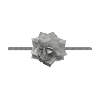 Baby Bling Bows HOLIDAY POINSETTIA FLOWER SKINNY: silver
