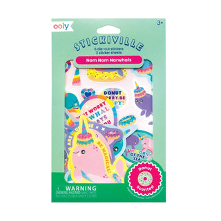 OOLY Stickiville Stickers: Nom Nom Narwhals - Scented