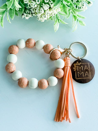 Harris Girls & Co. - Mama Wristlet Keychain "Peach Mix"