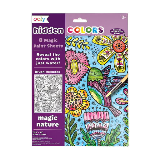 OOLY Hidden Colors Magic Paint Sheets (9 PC Set)- Magic Nature