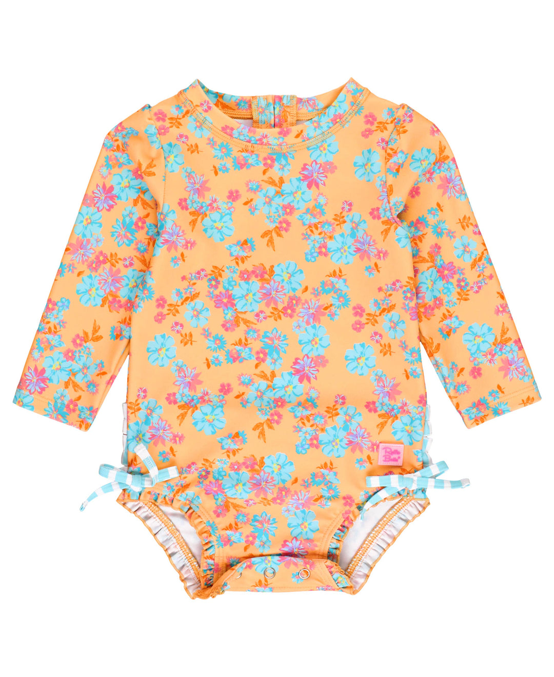 RuffleButts - Vibrant Valley Long Sleeve One Piece Rash Guard