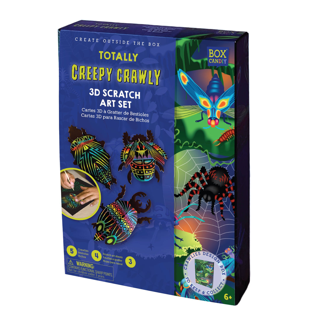 Box Candiy - Totally Creepy Crawly 3D Scratch Art Set