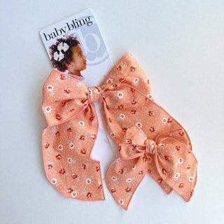 Baby Bling Bows - Baby Bling Bows - BELLE CLIP: vintage peach - Classy Rascals Boutique