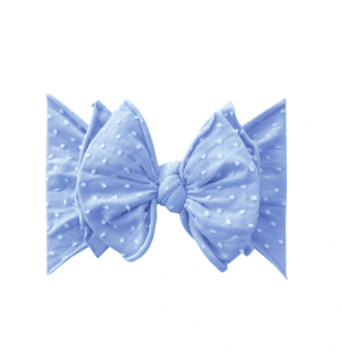 Baby Bling Bows - Baby Bling Shab - Bow - Lous Periwinkle Dot - Classy Rascals Boutique