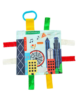 Baby Jack and Company - Baby Jack and Company - Chicago IL Windy City Baby Learning Crinkle Tag Squares - Classy Rascals Boutique