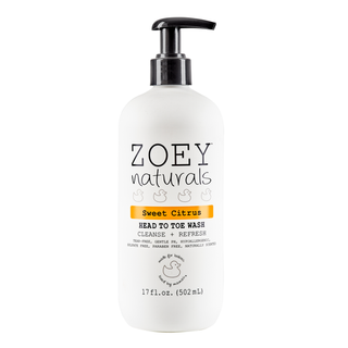 Zoey Naturals Sweet Citrus Head to Toe Wash - 17oz
