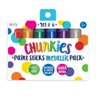 OOLY - OOLY Chunkies Paint Sticks Metallic - Set of 6 - Classy Rascals Boutique
