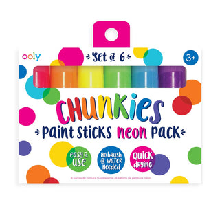 OOLY - OOLY Chunkies Paint Sticks Neon - Set of 6 - Classy Rascals Boutique