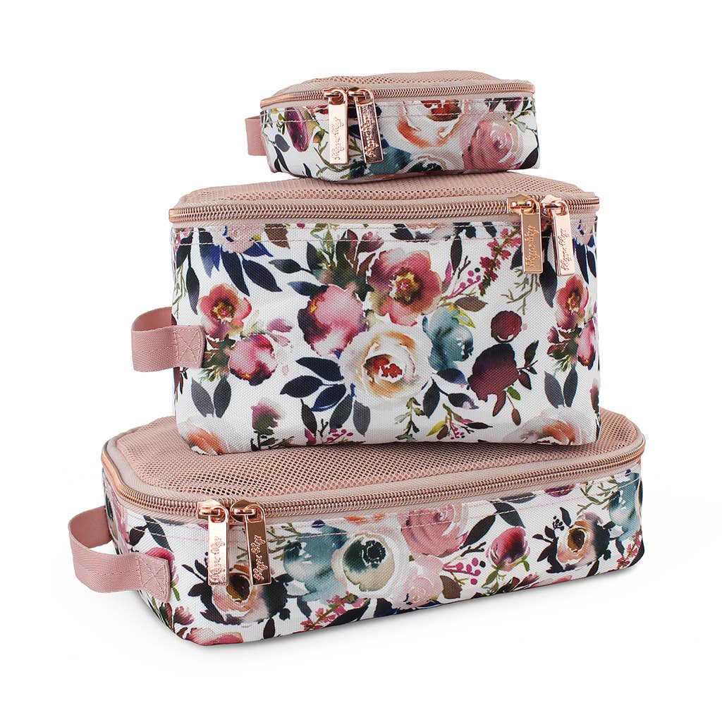 Itzy Ritzy - Pack Like a Boss™ Blush Floral Packing Cubes
