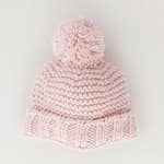 Huggalugs Blush Pink Garter Stitch Beanie