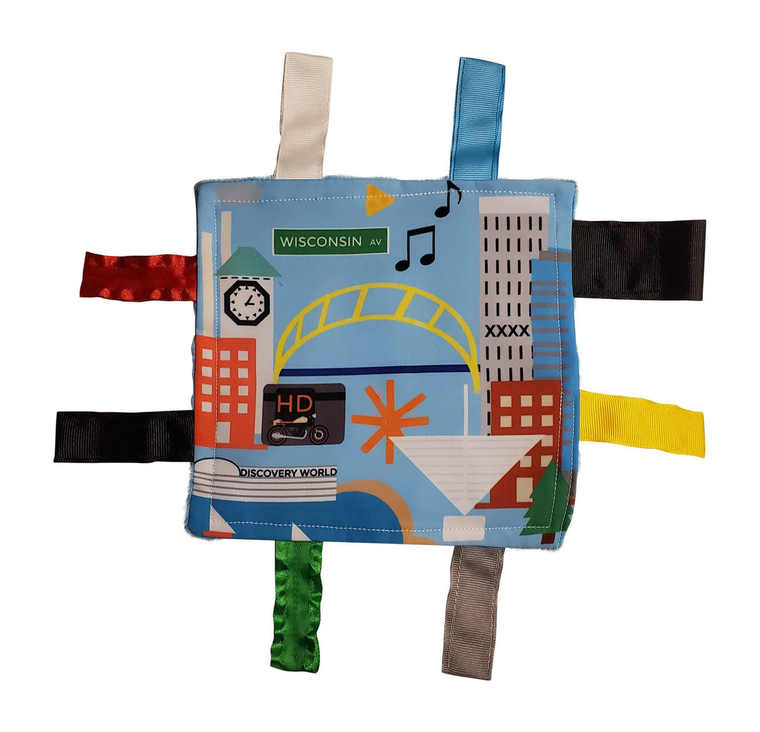 Baby Jack and Company - Milwaukee Taggy City Learning Crinkle Squares 8"x 8"