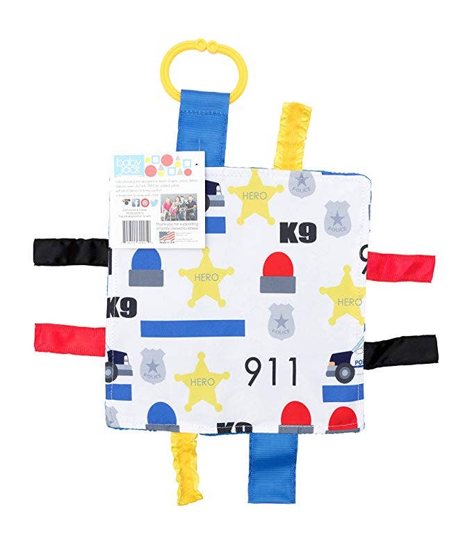 Baby Jack and Company - Police Rescue Crinkle Tag Square 8x8 Baby Teach @ Home Toy