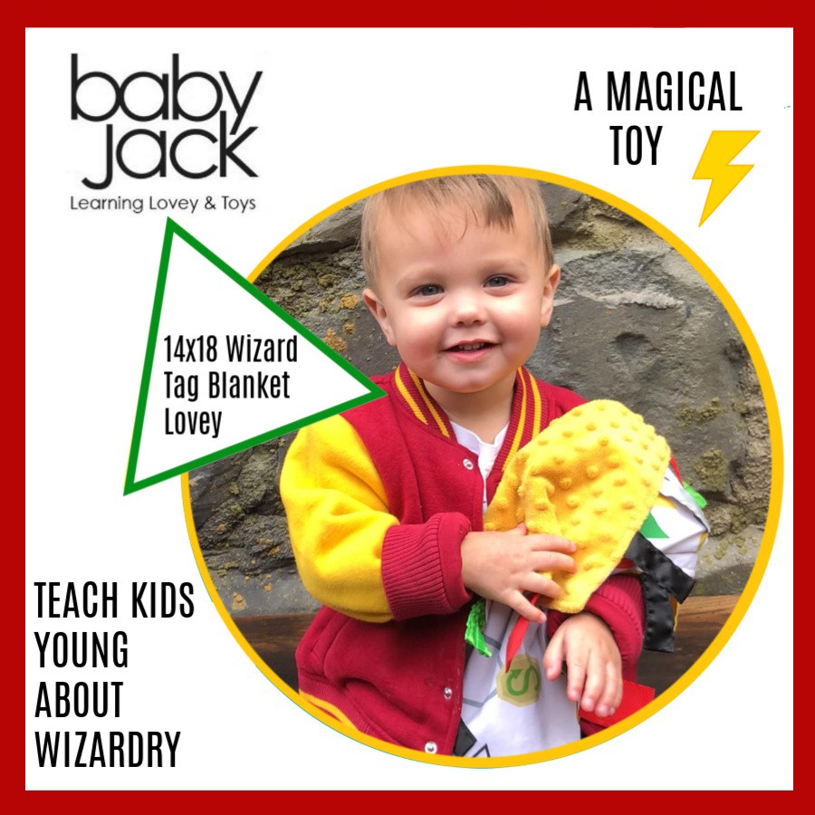 Baby Jack and Company - Learning Lovey Wizard 14" x 18" Blanket