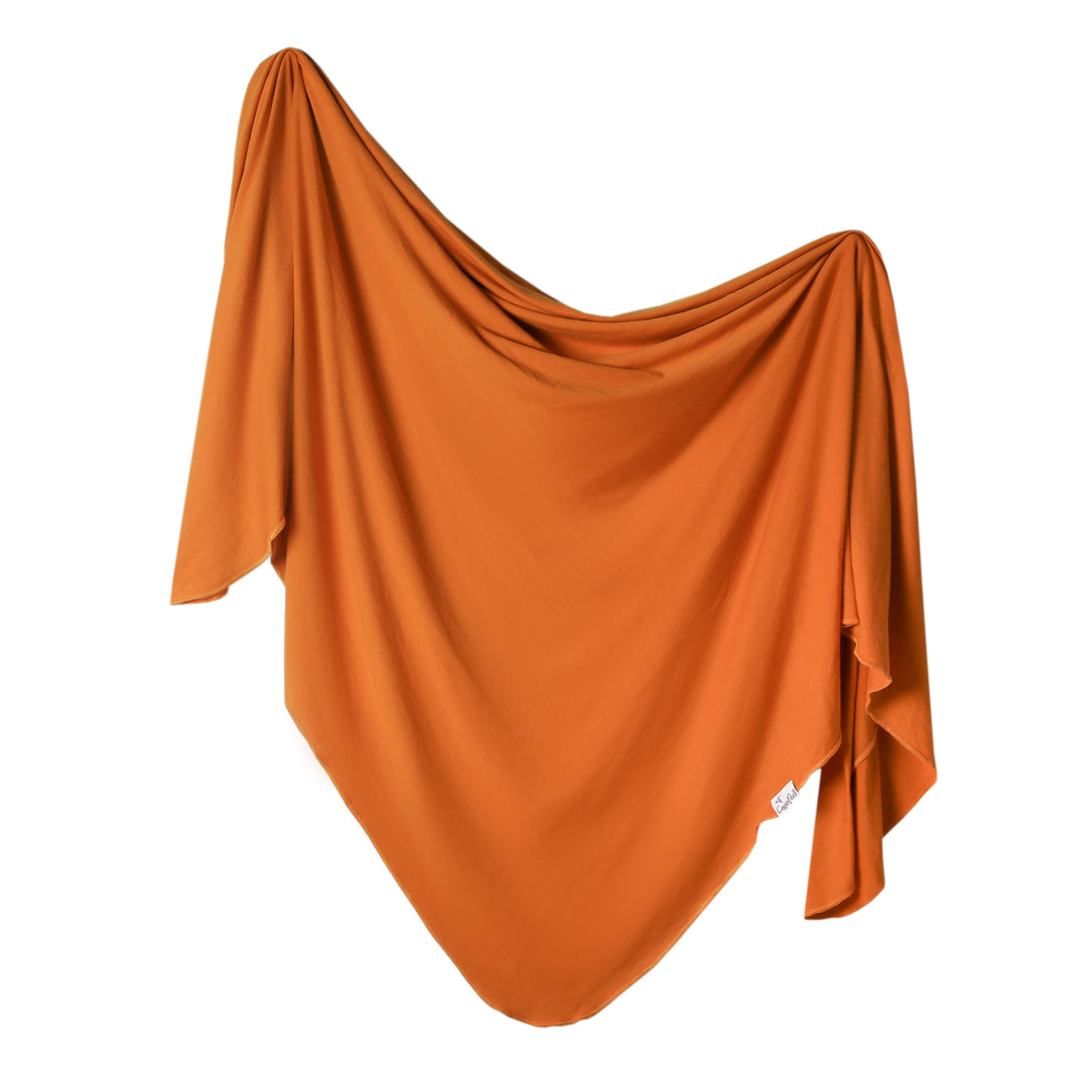 Copper Pearl Knit Swaddle Blanket Blaze
