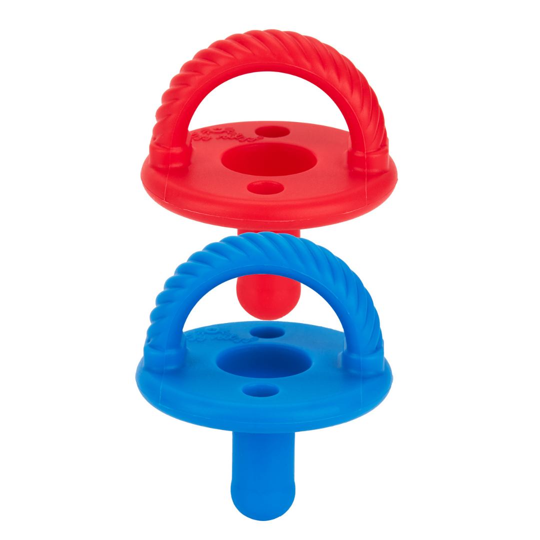 Itzy Ritzy - Sweetie Soother Pacifier 2- Pack Hero Red & Patriot Blue