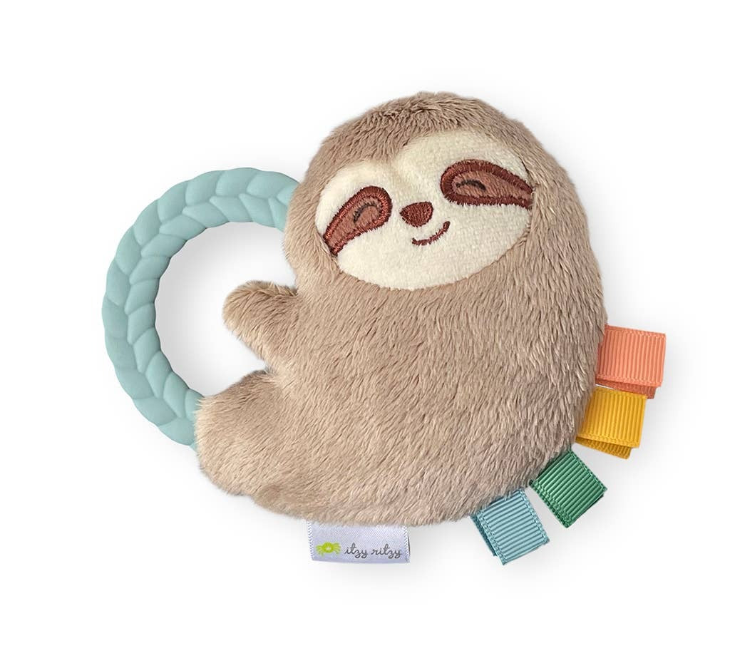 Itzy Ritzy - Ritzy Rattle Pal™ Plush Rattle Pal with Teether Sloth