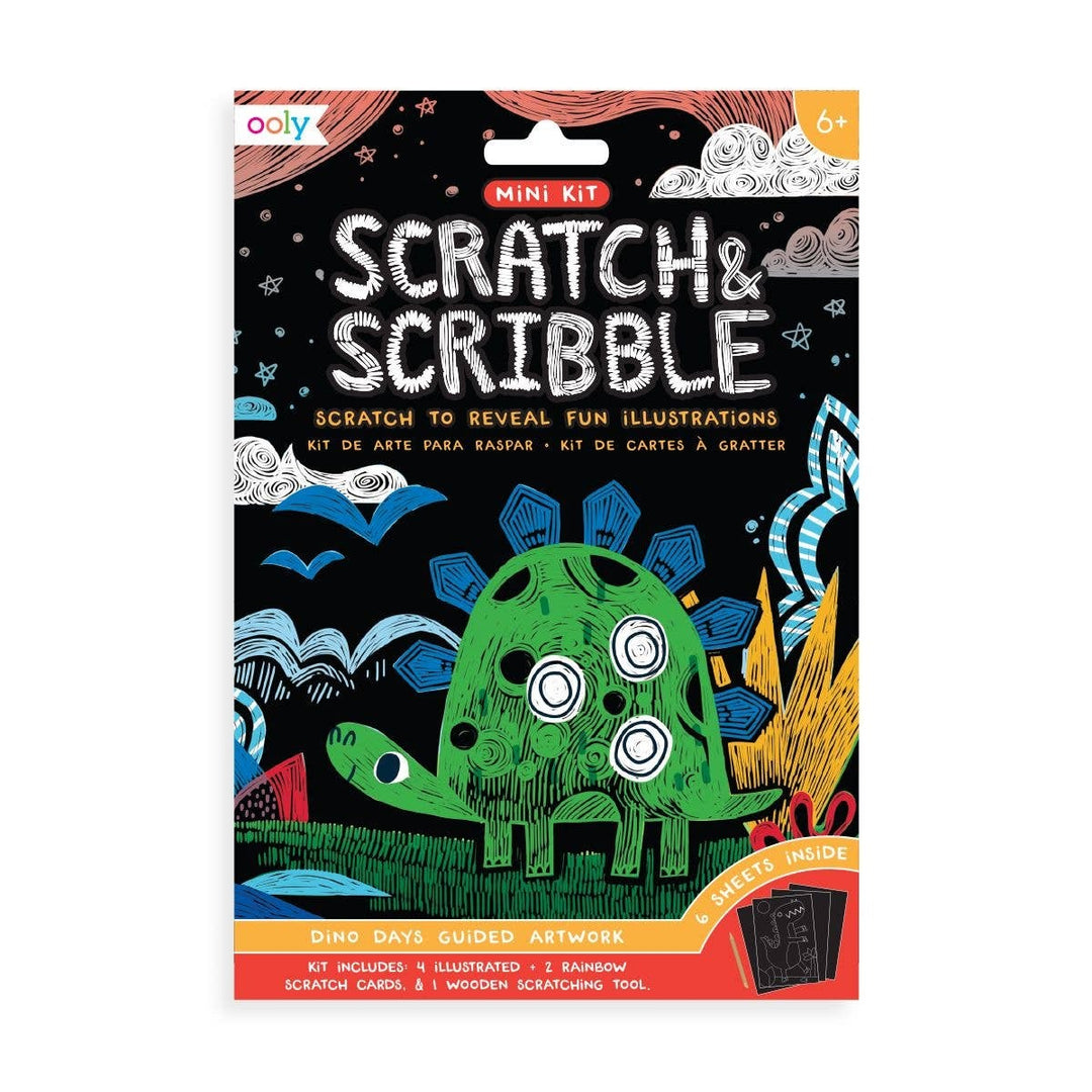 OOLY Mini Scratch & Scribble Art Kit: Dino. Days