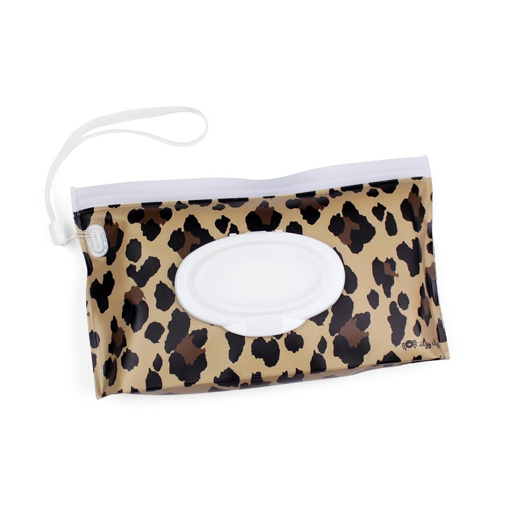 Itzy Ritzy - Take and Travel™ Pouch Reusable Wipes Cases Leopard