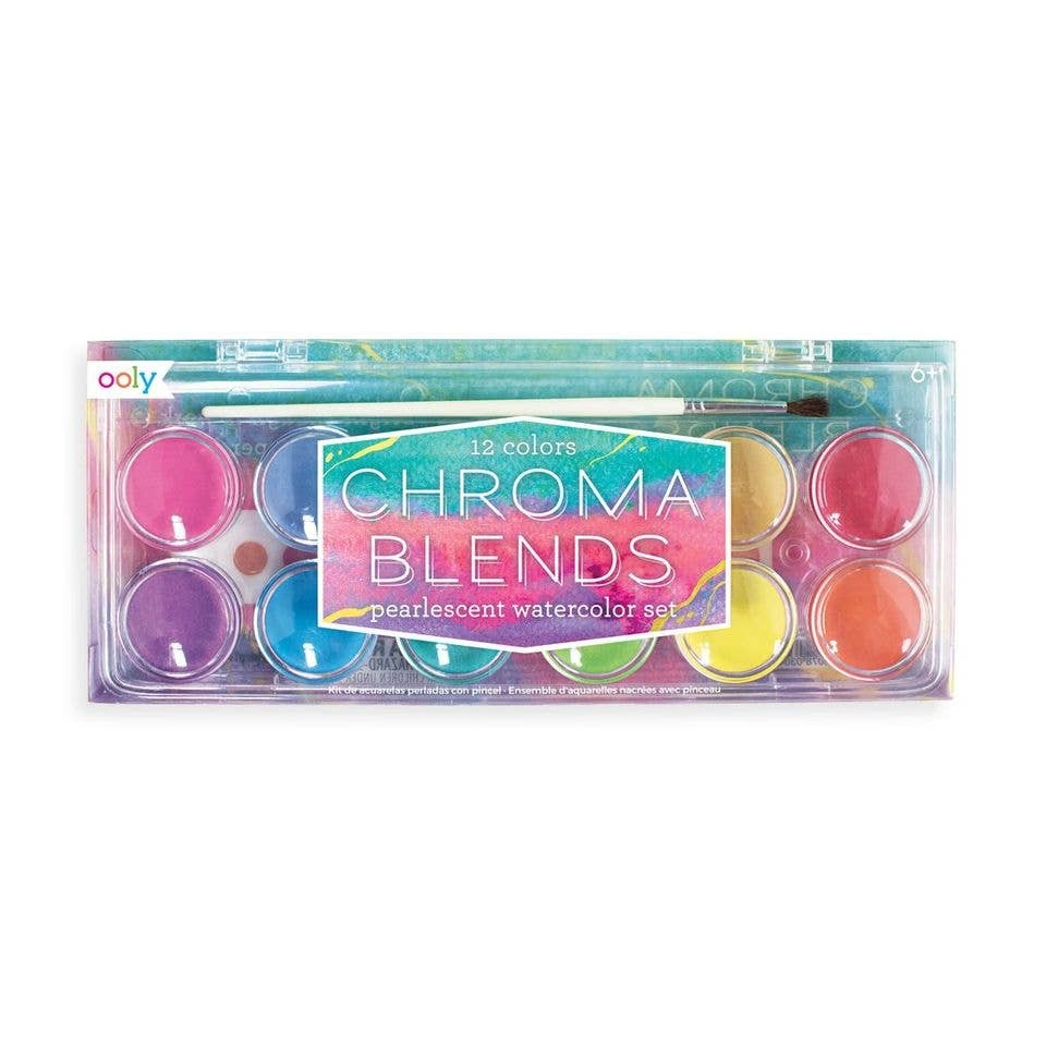 OOLY Chroma Blends Pearlescent Watercolors - 13 Piece Set