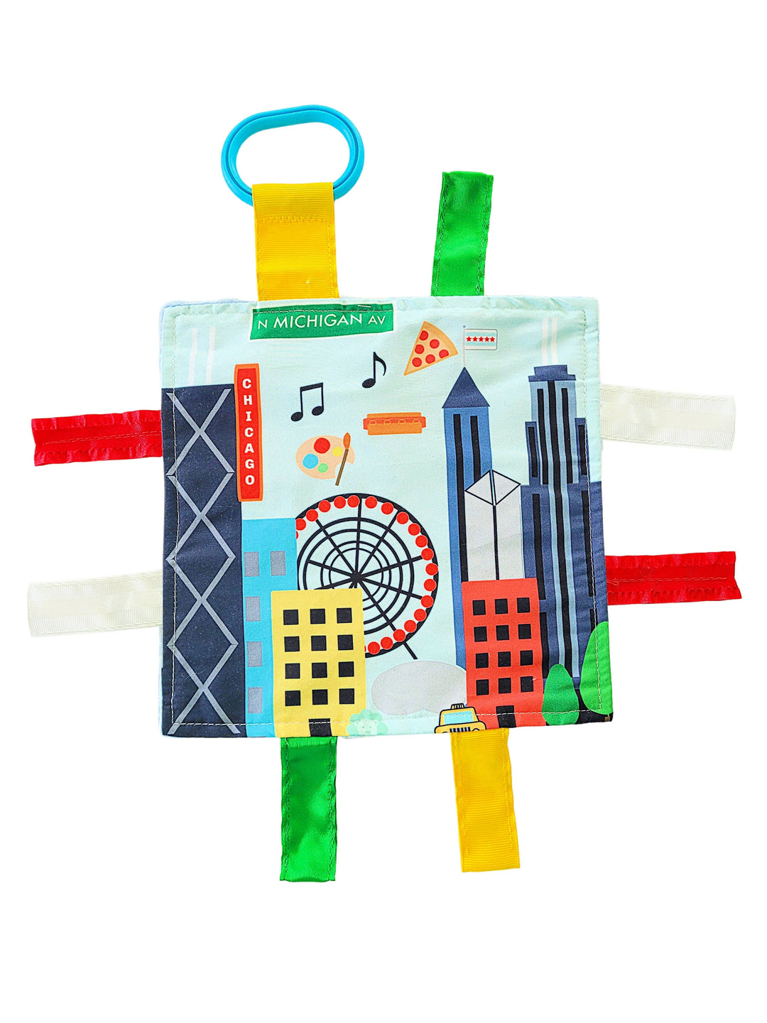 Baby Jack and Company - Chicago IL Windy City Baby Learning Crinkle Tag Squares