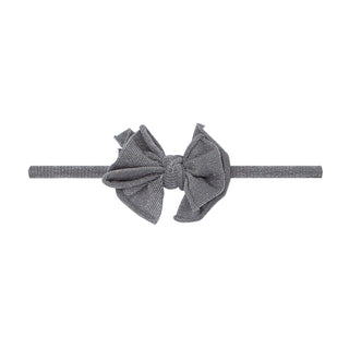 Baby Bling Bows - METALLIC BABY FAB SKINNY: silver