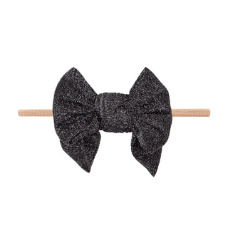 Baby Bling Bows - METALLIC DEB SKINNY: blush/black