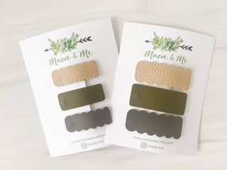 Macie & Me - Earth Tones Snap Clip Set
