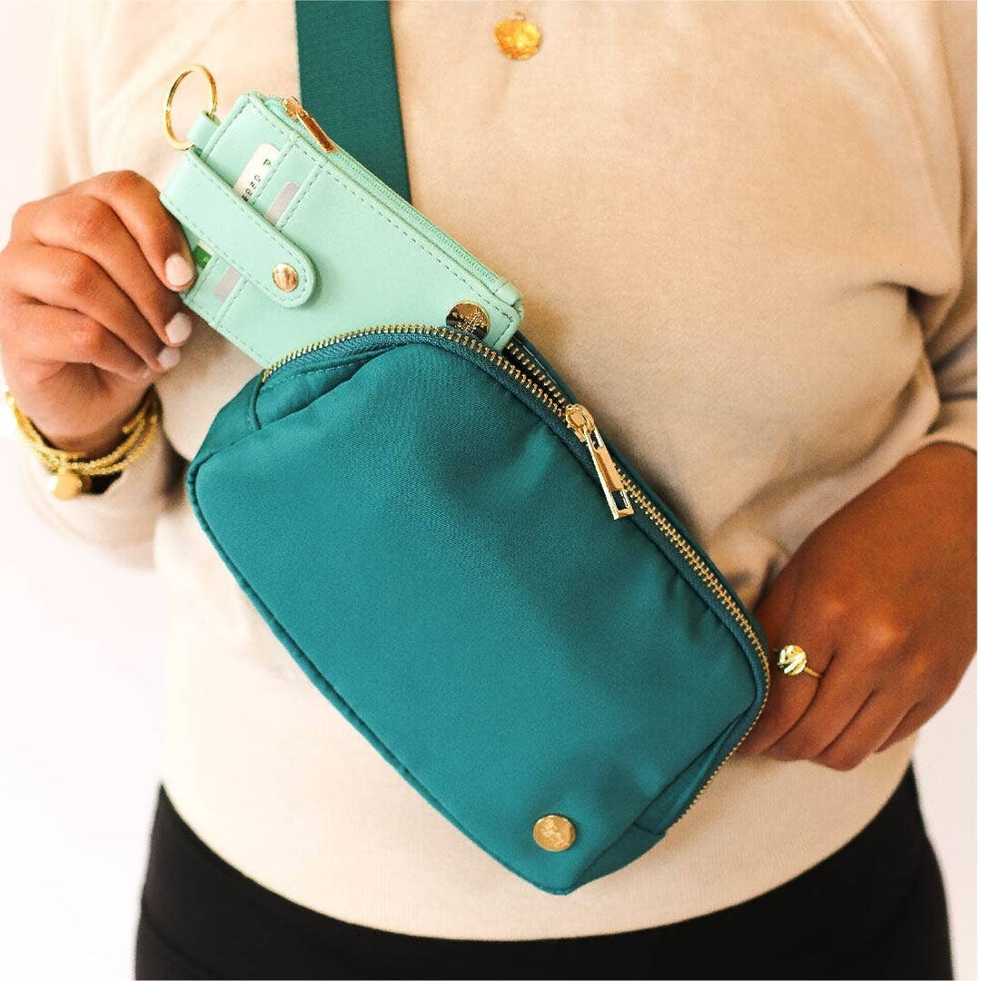The Darling Effect - All You Need Belt Bag + Wallet - Brilliant Teal
