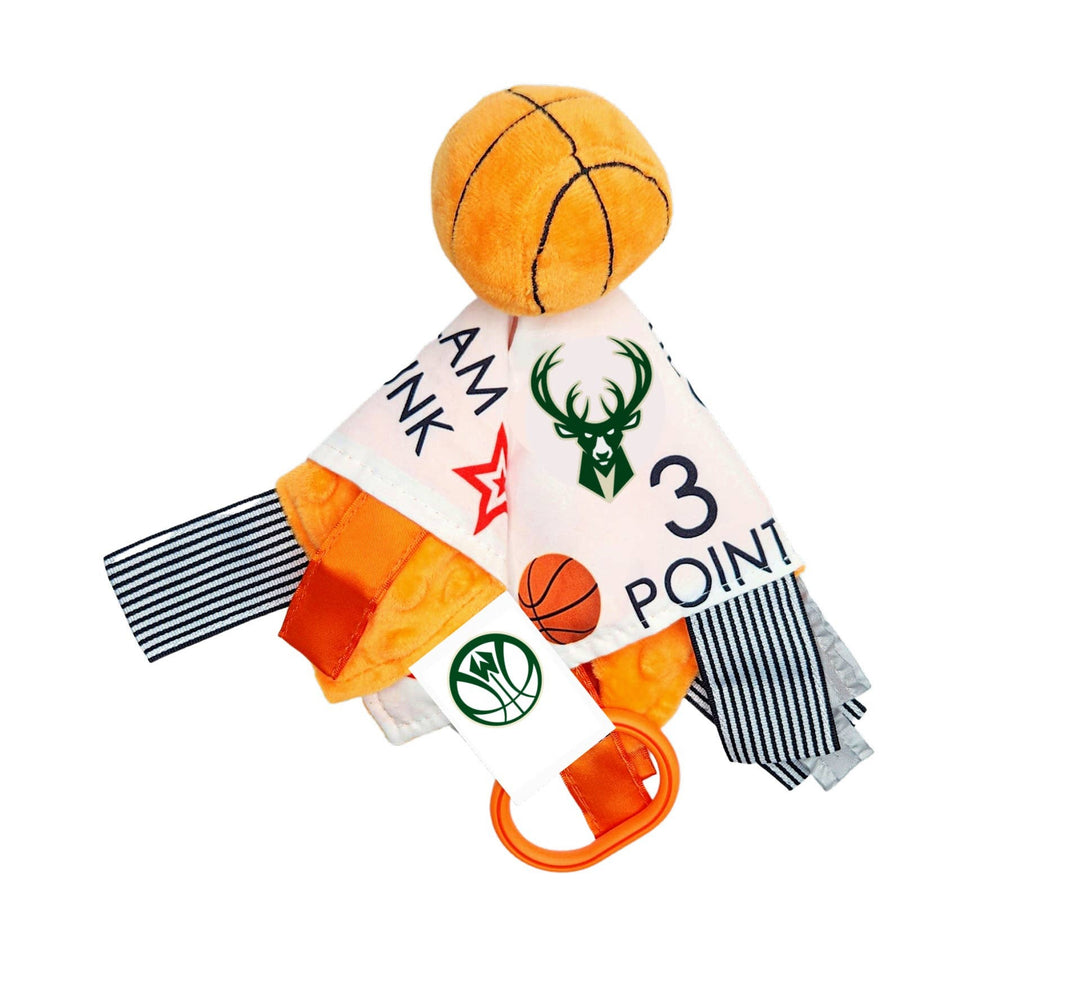 Baby Jack and Company - Milwaukee Bucks Basketball Stroller Tag Toy Learning Lovey