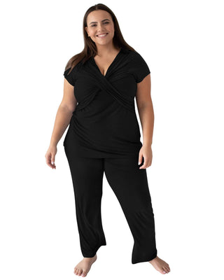 Kindred Bravely - Davy Ultra Soft Maternity & Nursing Pajamas Sleepwear Set Black