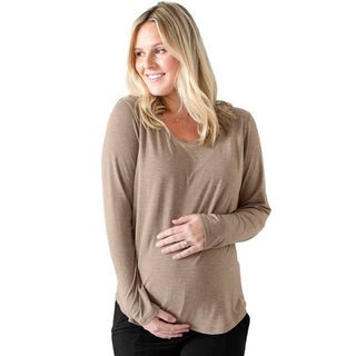 Kindred Bravely - Bamboo Nursing & Maternity Long Sleeve T-shirt Wheat