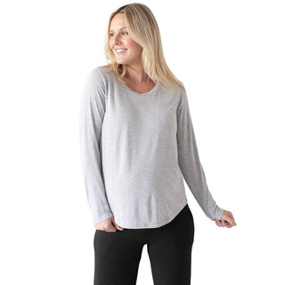 Kindred Bravely - Bamboo Nursing & Maternity Long Sleeve T-shirt Grey Heather