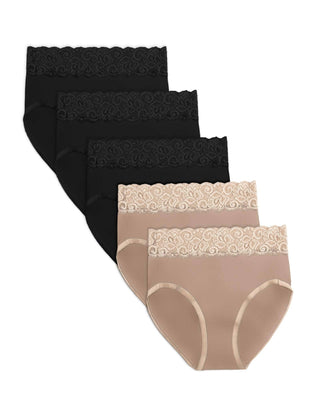 Kindred Bravely - High-Waisted Postpartum Recovery Panties (5 Pack) Assorted Neutrals