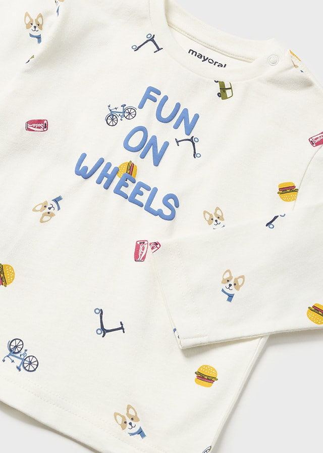 Mayoral Printed L/S T-Shirt Fun on Wheels