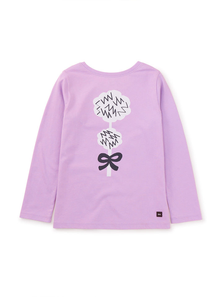 Tea Poodle & Bow Graphic Tee Sheer Lilac