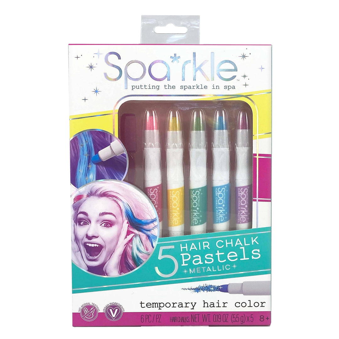 Bright Stripes - Spa*rkle 5 Hair Chalk Pastels - Metallic